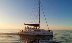 Cape Town sunset on a yacht