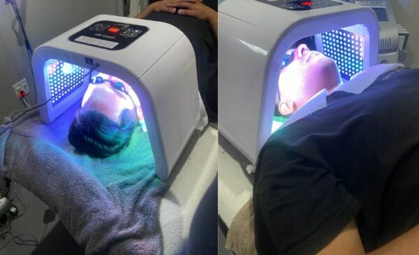 Omega light therapy and facial from slenderize studio