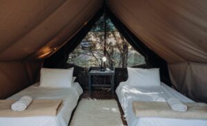 a 2 night stay for 4 in a glamping tents firefly falls