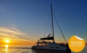 Cape Town sunset on a yacht