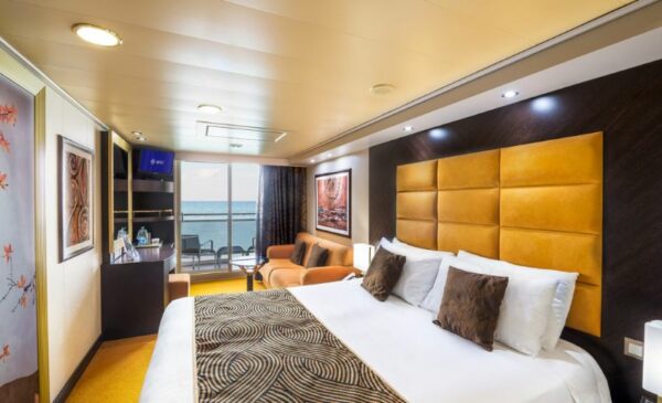 The balcony cabin aboard the MSC Splendida from MSC Cruises