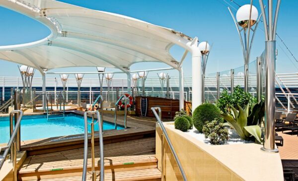 The pool aboard the MSC Splendida from MSc Cruises