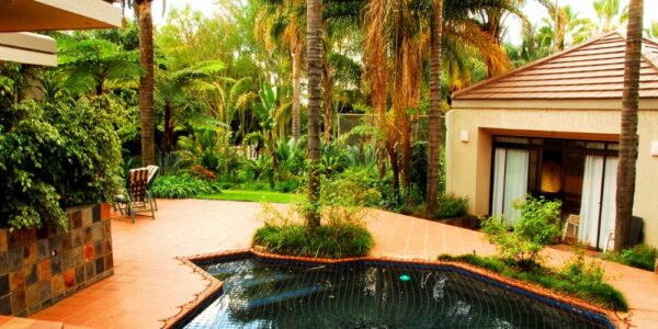 The pool area at Villa Amor Guesthouse