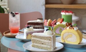 A Chiffon Cake and a Speciality Beverage at Cafe Chiffon