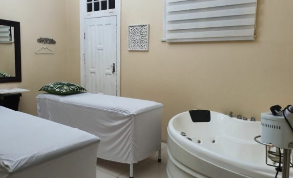 A treatment area at Heaven on Earth Day Spa in Musgrave