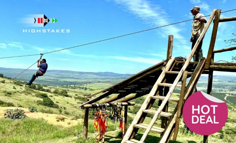 Get your adrenaline pumping with a ziplining experience for 2 in Cato Ridge