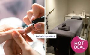 Someone getting their nails and a Treatment area at Kolor Me Perfect in Morningside