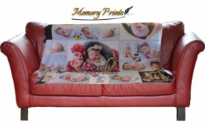 A personalized blanket from Memory Prints