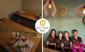 A Collage of a treatment area and the staff at No1 Thai Spa in Durbanville