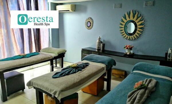 A treatment room at Oeresta Health Spa in Musgrave