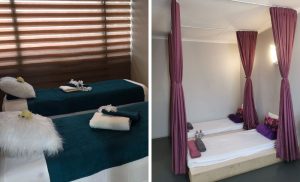 A collage of the treatment areas at Lisa Thai Spa in Fourways