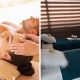 A collage of a couple having a massage and a treatment area at Lisa Thai Spa in Beverley