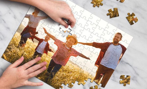 An A4 personalized cardboard puzzle from The Print Boutique available for nationwide delivery