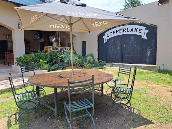 The outside eating area at Copperlake Breweries in Lanseria