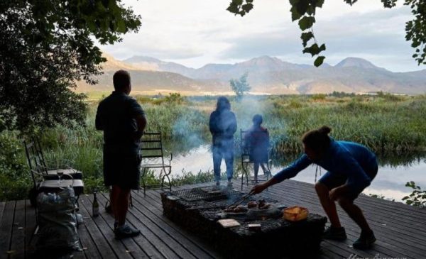 The communal braai area at Cedar Escape in Citrusdal