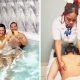 A collage of a couple in a hot tub and a woman getting a massage at La Vita Spa in KZN