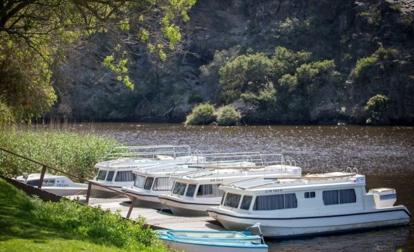 Boats on the Breede River by the Malagas Hotel