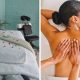 A collage of a woman getting a massage and a treatment area at Signature Touch Studio in Milnerton