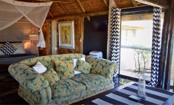 The sitting area at Thulani Game Lodge in Waterberg