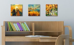A set of 3 canvas prints from Print-Sta-Go available for nationwide delivery