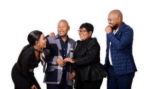 A family of four photographed in-studio from Emotions Studio in Midrand