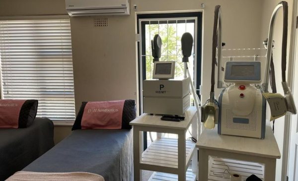 A treatment area at DH Aesthetics in Blouberg