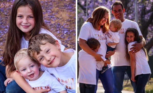 A collage of a family photoshoot done by Lens Photography in Faerie Glen