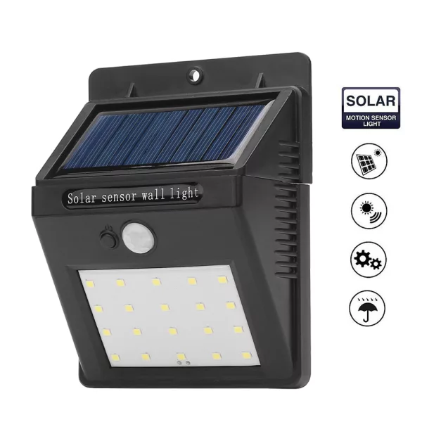 Wall Mount 20 LED Motion Sensor Solar Lights_1