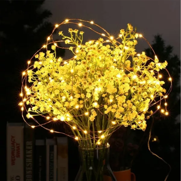 Waterproof Outdoor Solar LED Strip Mini String Lights 20M_5