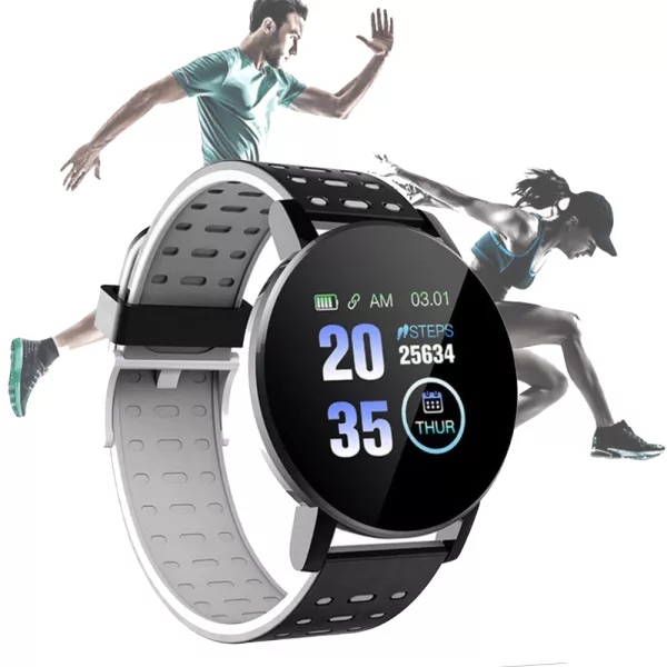 Bluetooth Smartwatch Blood Pressure Monitor Unisex and Fitness Tracker- USB Charging_2