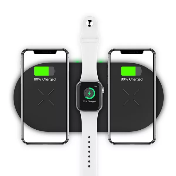 18W 3-in-1 Fast Charging Wireless QI Charger Pad for Apple, Samsung, Apple Watch and AirPods_3