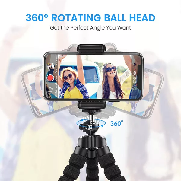 Remote Control Flexible Mobile Phone Holder Tripod Octopus Bracket for Cell Phone and Camera Selfie Stand_9