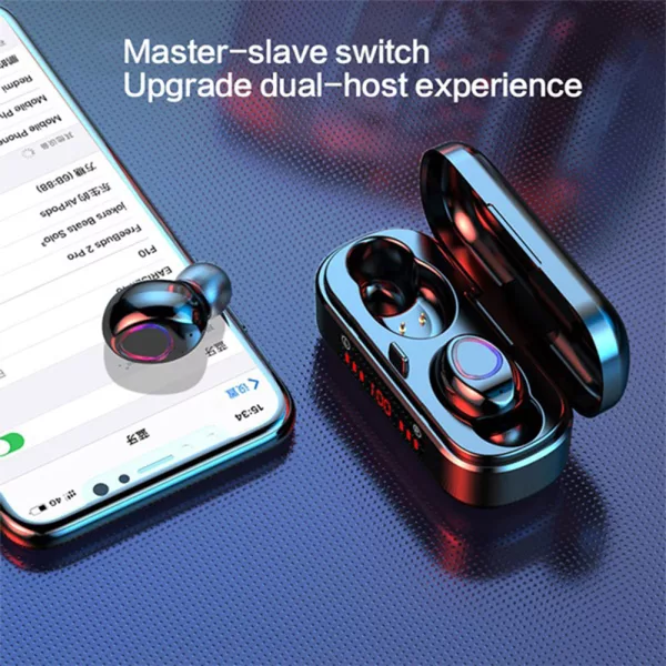 Wireless Earphones 8D Bass Stereo Waterproof Hands-free Headset- USB Charging_4