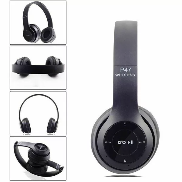 Bluetooth Folding Stereo Headset for Music Gaming- USB Charging_4