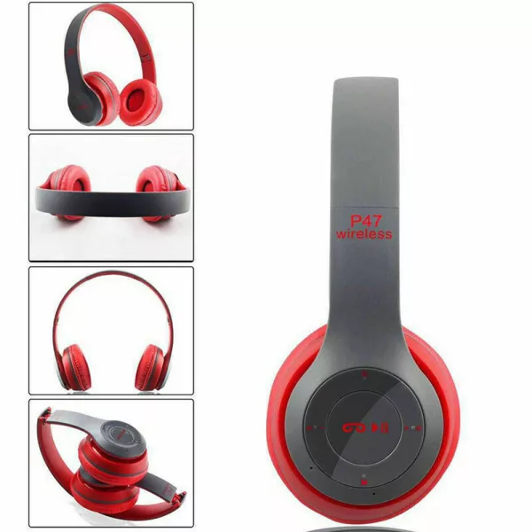 Bluetooth Folding Stereo Headset for Music Gaming- USB Charging_7