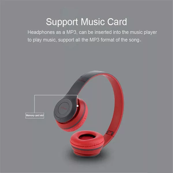 Bluetooth Folding Stereo Headset for Music Gaming- USB Charging_9