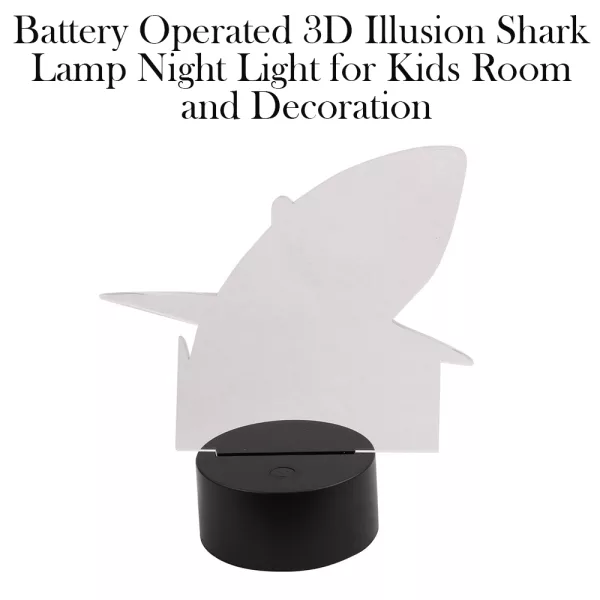 Battery Operated 3D Illusion Shark Lamp Night Light for Kids Room and Decoration_4