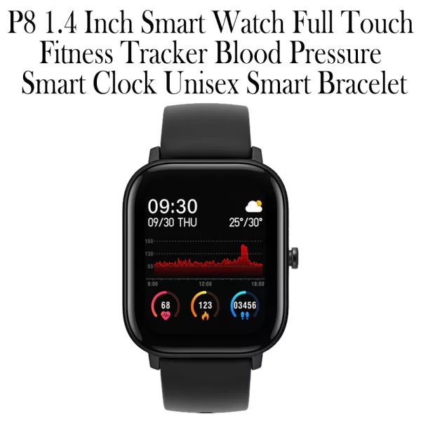 Smart Watch Full Touch Fitness Tracker Blood Pressure Monitor Smart Bracelet- USB Charging_4