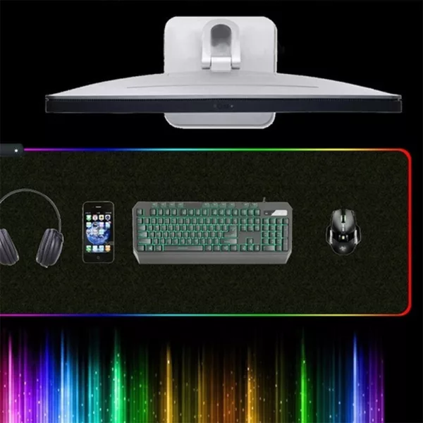 RGB LED Non-Slip Luminous Mouse Pad for Gaming PC Keyboard_4