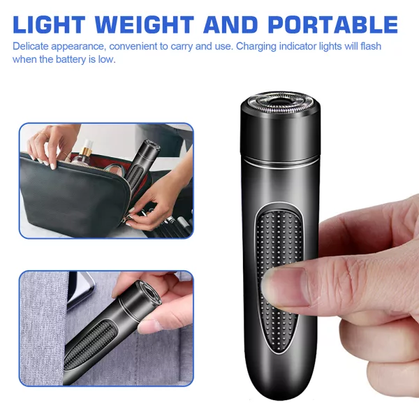 Mini Electric Rotary Shaver Portable Micro-USB Electric Razor for Face and Body Hair_6