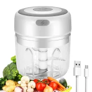 Automatic Mini Electric Food Chopper Portable Food Processor- USB Charging_0