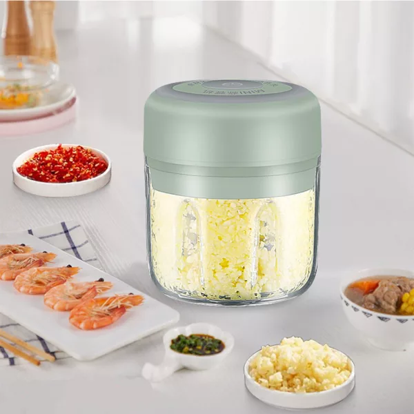 Automatic Mini Electric Food Chopper Portable Food Processor- USB Charging_4