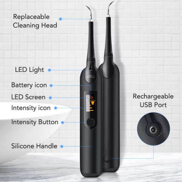 USB Rechargeable Electric Dental Calculus Tooth Cleaner with LED HD Screen_5