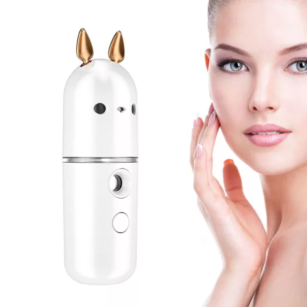 USB Rechargeable Rabbit Nano Mist Sprayer Facial Moisturizer_3