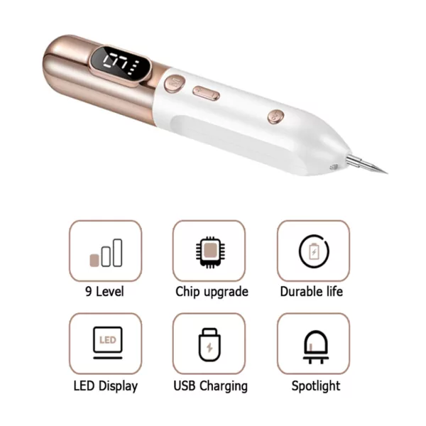 9 Speed LCD Display Mole Pimple Tag Remover- USB Charging_9