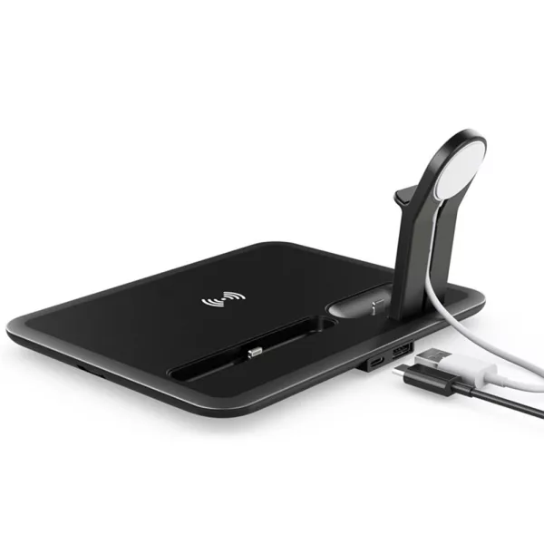 QI Enabled Wireless 3-in-1 Fast Charging Station- USB Powered_3