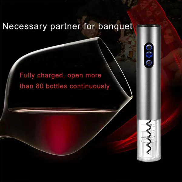 4-in-1 USB Rechargeable Cordless Wine Bottle Opener_6