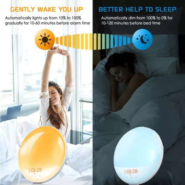 Creative Digital Alarm Clock Sunset and Sunlight Simulator- USB Powered_9