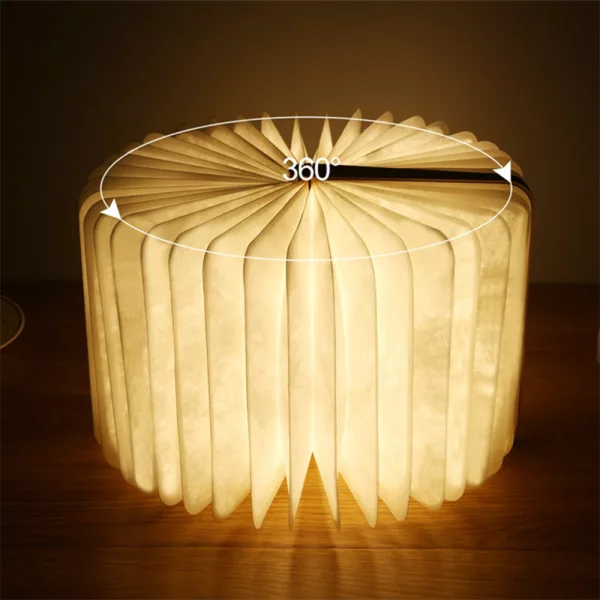 USB Rechargeable 3 Colors 3D Creative Foldable LED Book Night Light_8