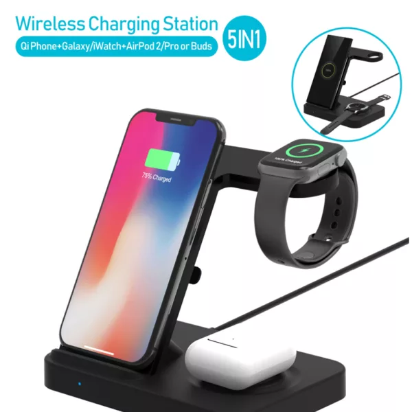 3-in-1 Qi Enabled Wireless Charging Station for Samsung and Apple Devices_3